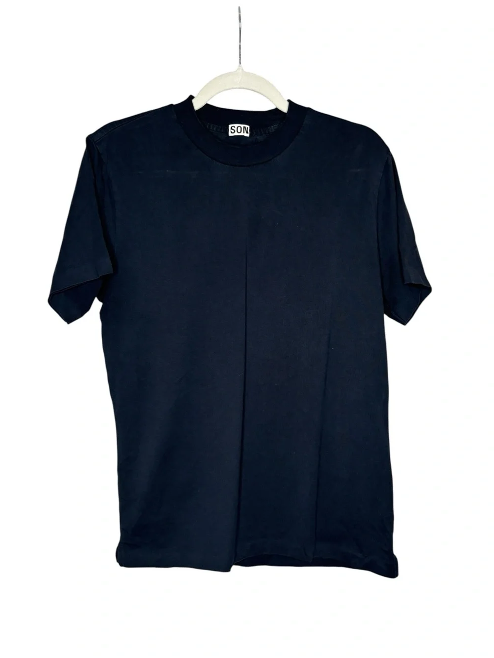 Son of a Tailor Cotton Hi-Neck T-Shirt Size 3 / US Small Deep Blue